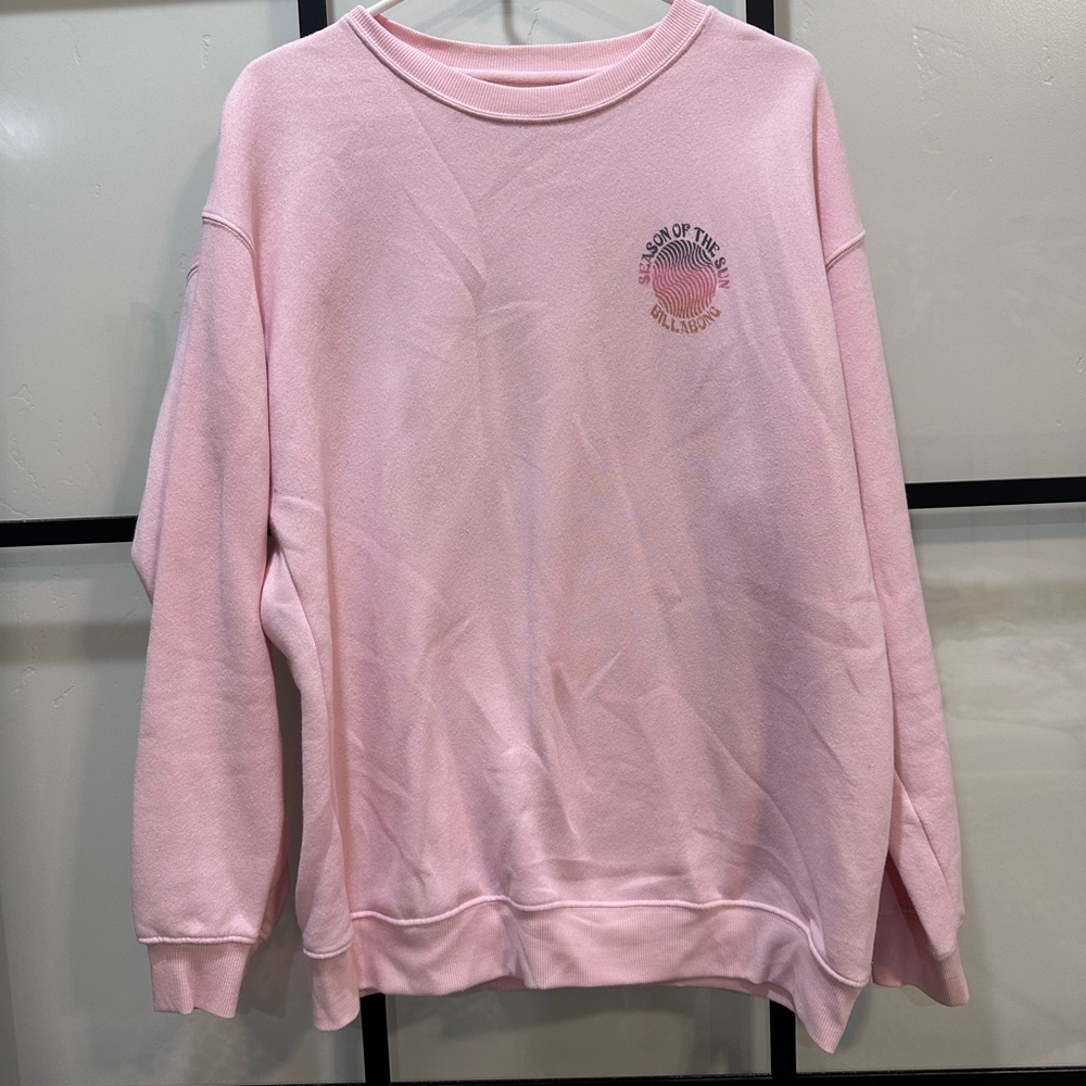 Billabong Pink Crew Neck Sweater with Dessert Graphic